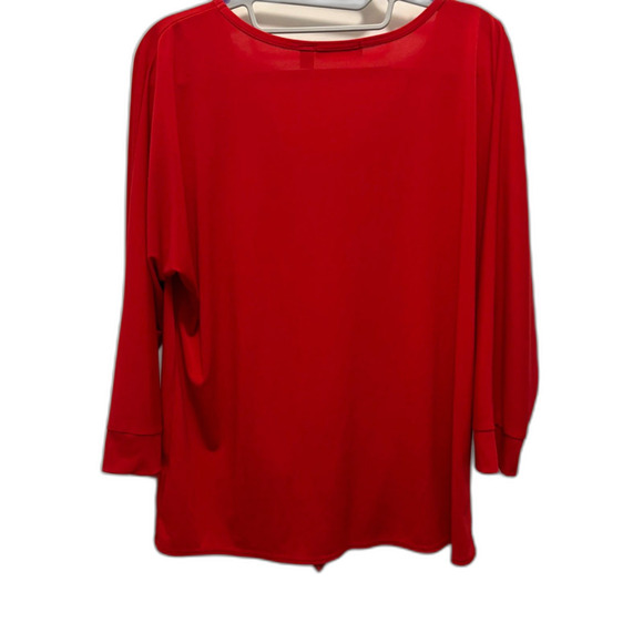 Notations Top 3/4 Sleeves Size Medium Red EUC - Picture 3 of 6